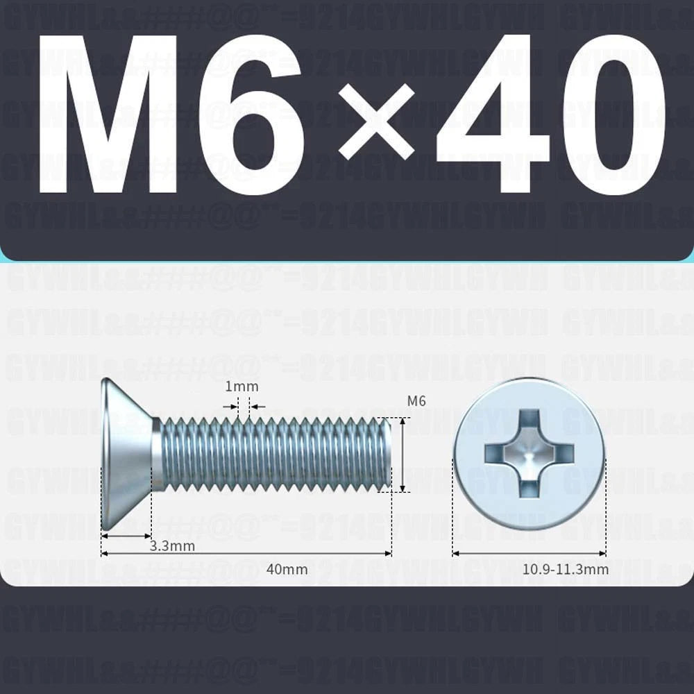 M3–M12 Zinc Plated Phillips Countersunk Machine Screws DIN 965 | Flat Head Bolts