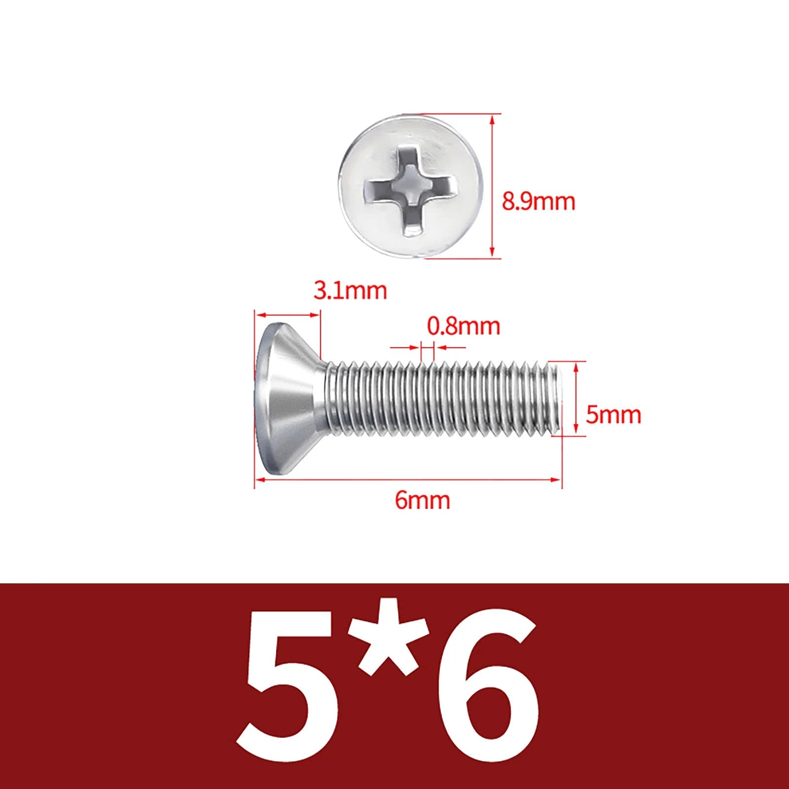 M3–M10 Phillips Countersunk Machine Screws – A2 Stainless Steel, Flat Head, Fully Threaded (3–100mm Overall Length)