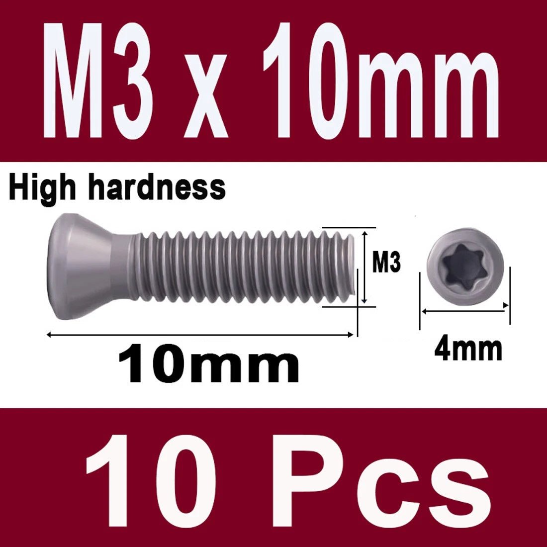 12.9 Grade Torx Flat Head Machine Screws — Carbon Steel, M1.6 to M6 - HomeDIYer