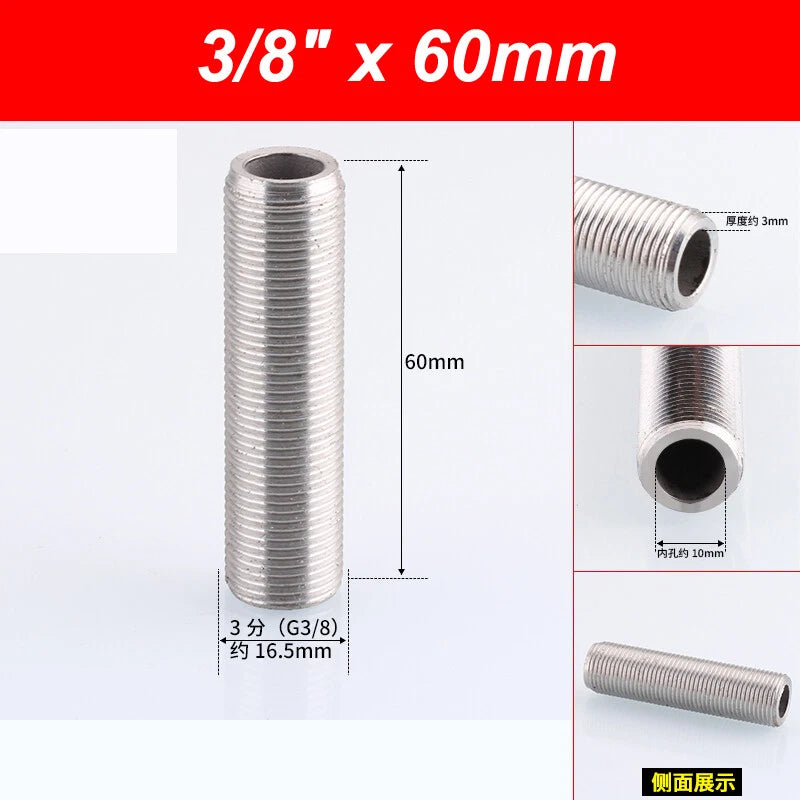 A2 Stainless Steel Male Threaded Rod Connector Stud — Pipe Fitting Bar