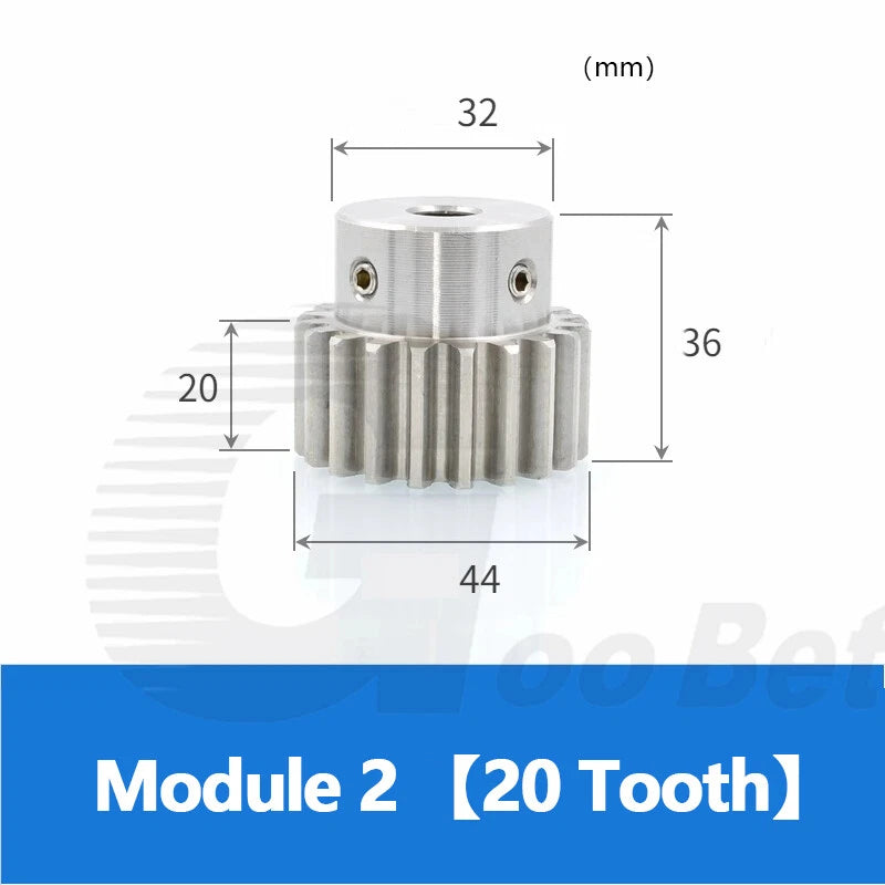 Mod 0.5 1 1.5 2 Precision Spur Gear Stainless Steel with Hub 12 Tooth - 60 Tooth
