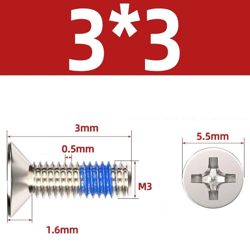 M1.2–M6 Phillips Flat Head Machine Screws | Carbon Steel | Black & Nickel Plated