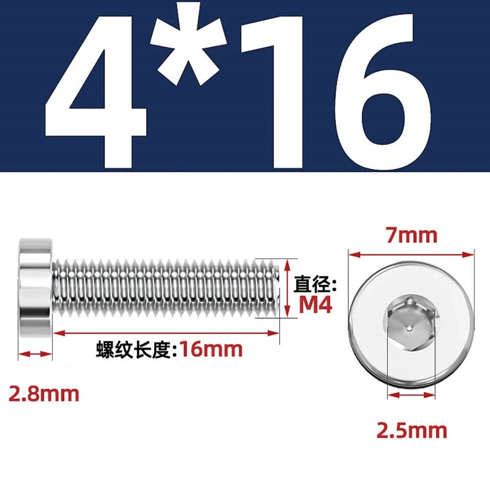 M1.4–M12 Low Head Socket Cap Screws – A2 Stainless Steel, Space‑Saving Design for Tight Clearances