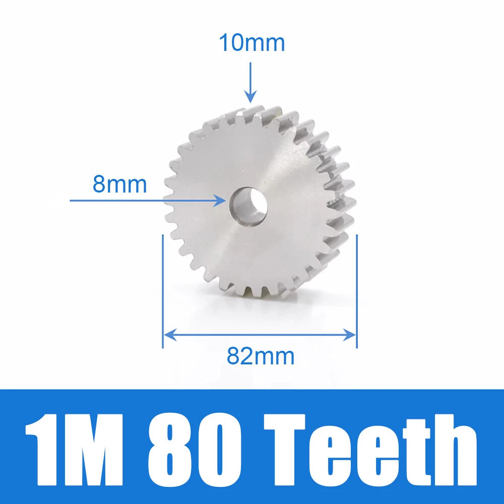 1/1.5/2 Mod 12~120 Teeth, Flat Gear Cylindrical Gear, Spur Gears Stainless Steel