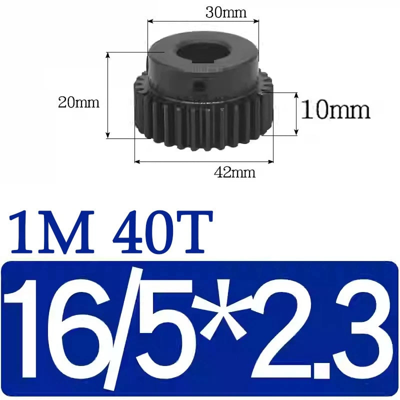 Spur Gears 1 Mod Transmission Gear With Step 45# Steel Pinion Motor Gear 30T~44T