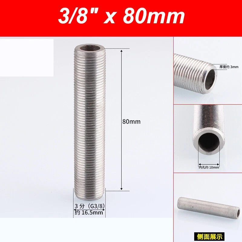 A2 Stainless Steel Male Threaded Rod Connector Stud — Pipe Fitting Bar