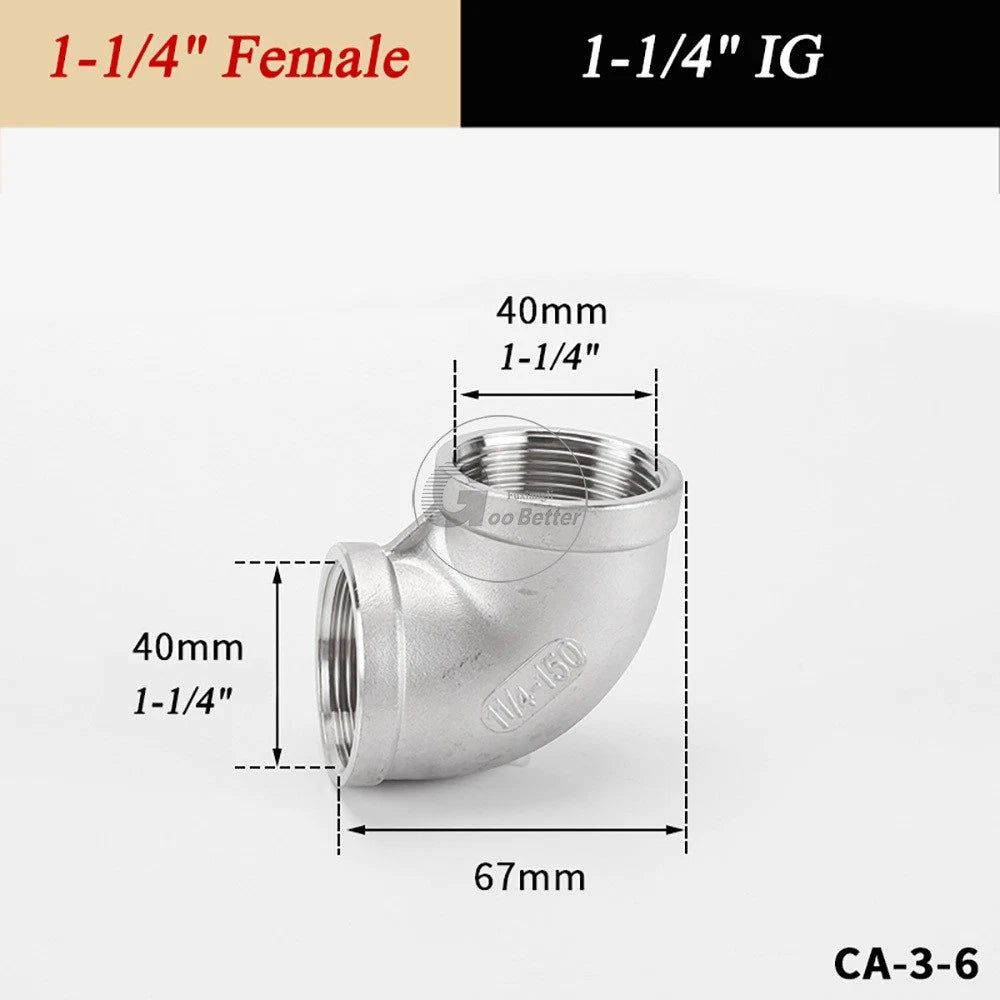 A2 Stainless Steel BSP Reducer Elbow Pipe Fittings | 1/8" to 4" Male Female