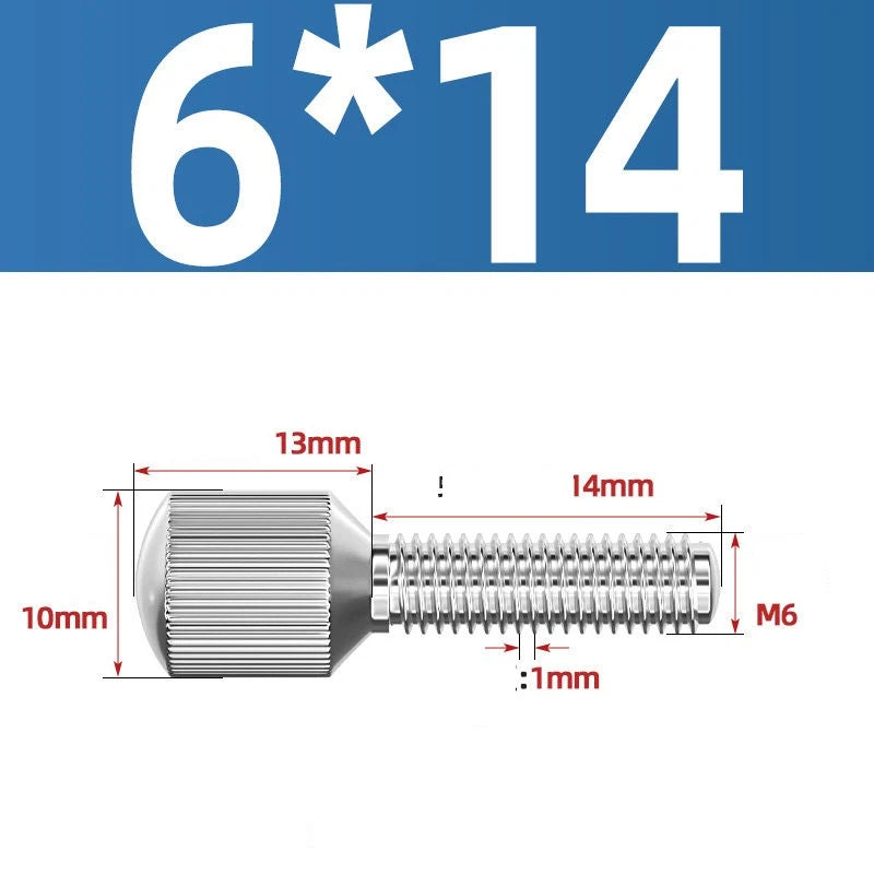 Knurled Thumb Screws – 304 Stainless Steel Small Head Thumbscrew Bolts M2–M8