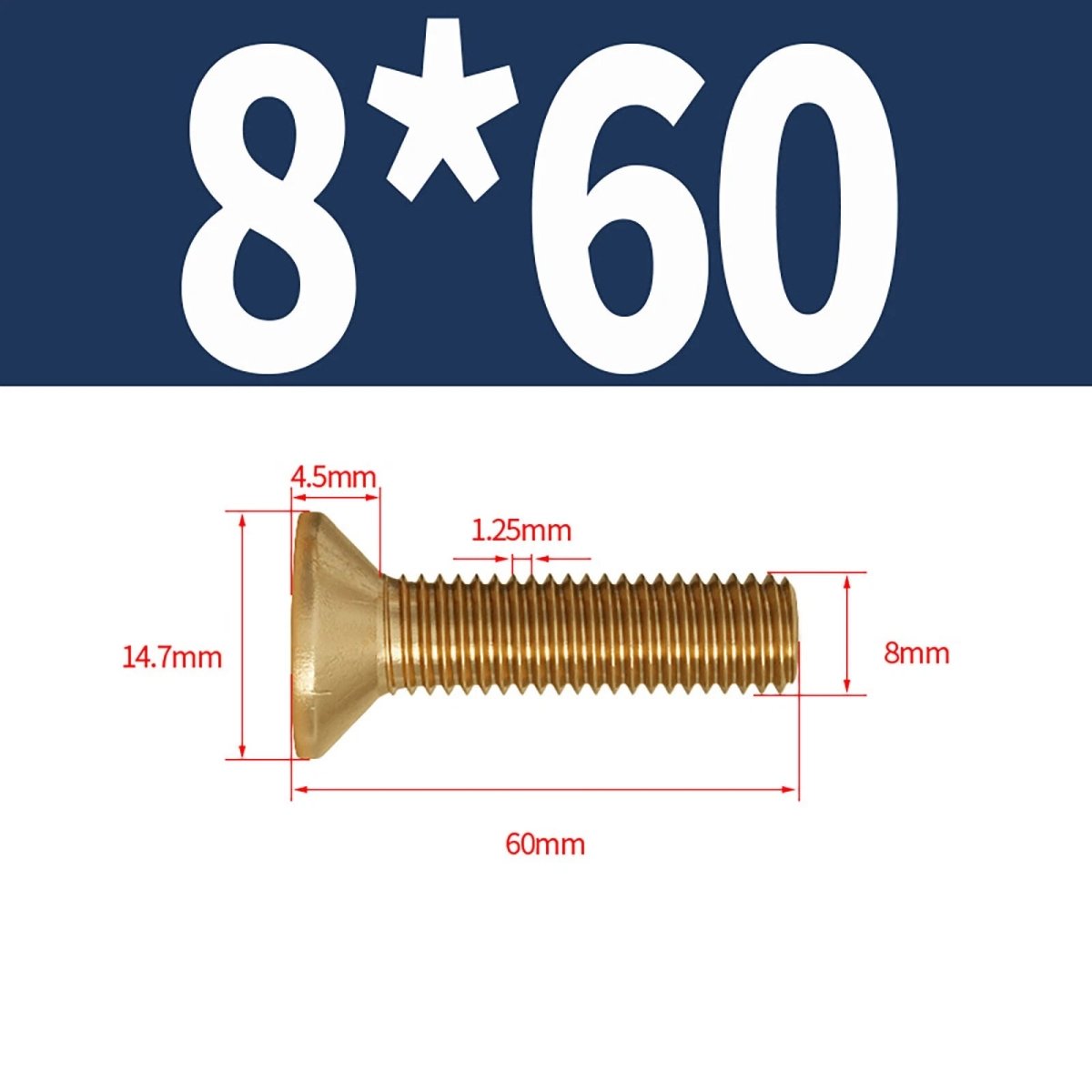 Brass Pozi Countersunk Machine Screws DIN 965 M2 - M8 Flat Head - HomeDIYer