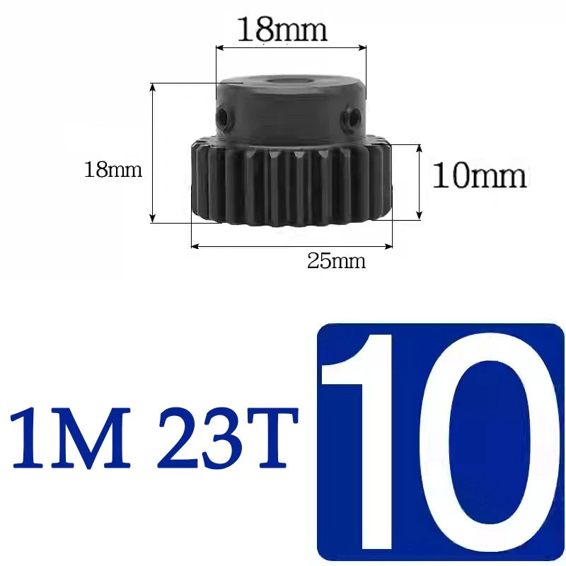 Spur Gears 1 Mod Transmission Gear With Step 45# Steel Pinion Motor Gear 10T~29T