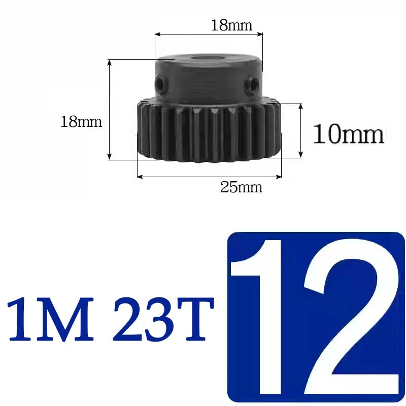 Spur Gears 1 Mod Transmission Gear With Step 45# Steel Pinion Motor Gear 10T~29T