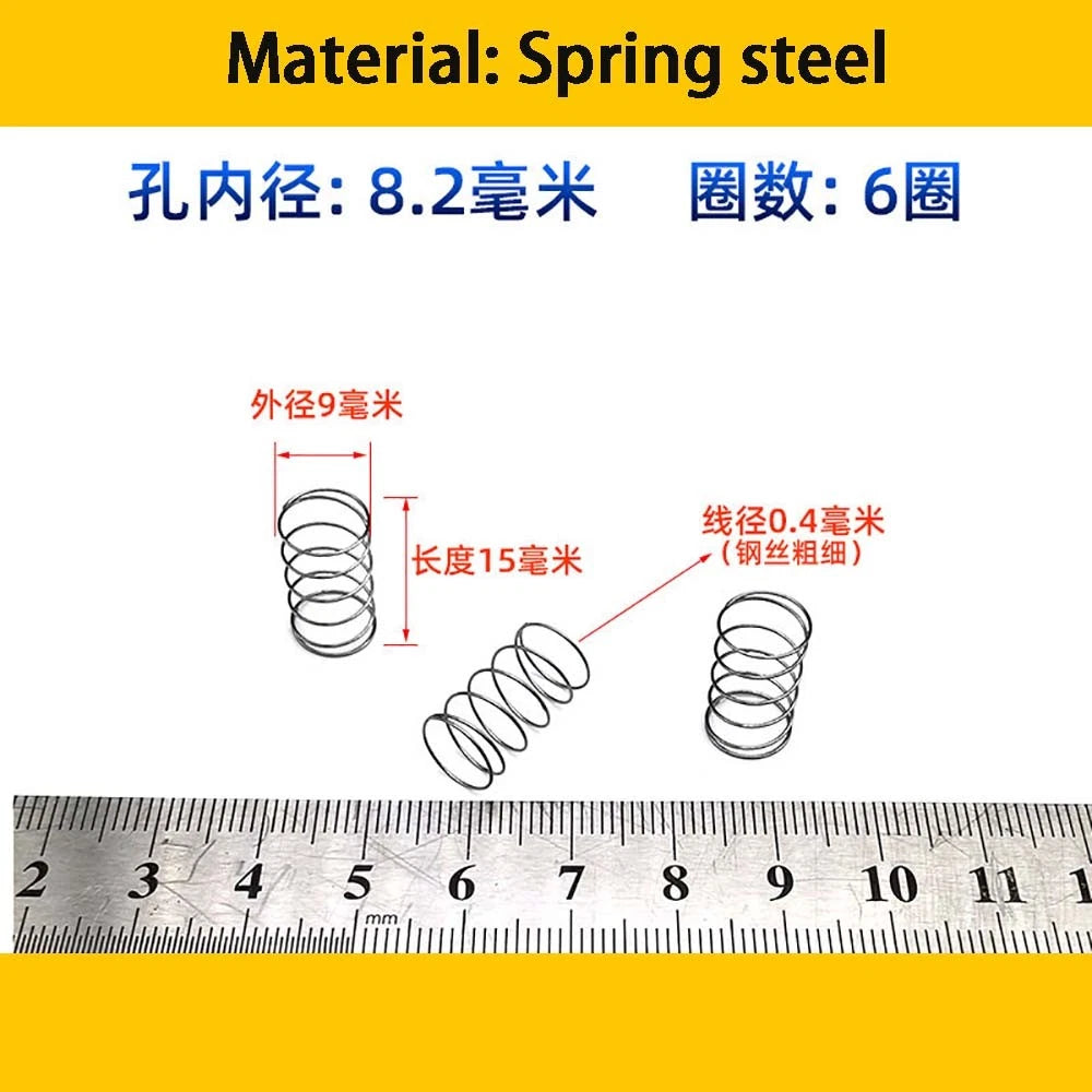 Spring Steel Small Compression Spring 0.2/0.3/0.4mm Wire Diameter 3-50mm Length