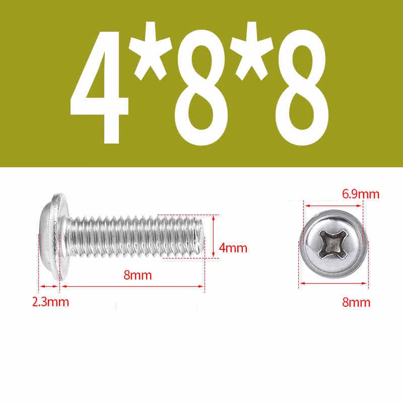 Phillips Flanged Pan Head Machine Screws M1.4 to M4 Multiple Lengths