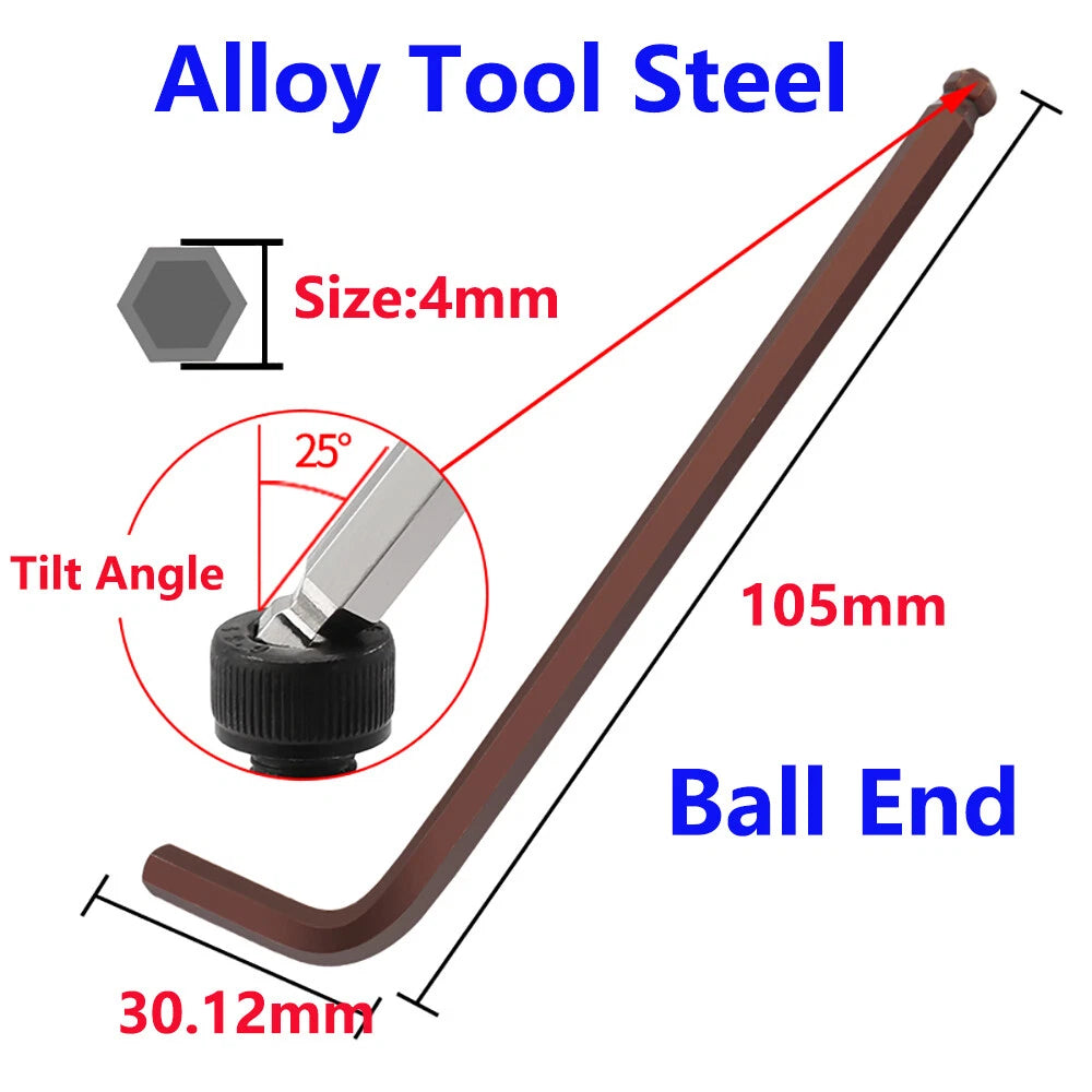 0.7mm-17mm Allen Keys Hexagon Key Hex Wrench Extra Long 5mm 6mm 8mm 10mm 14mm