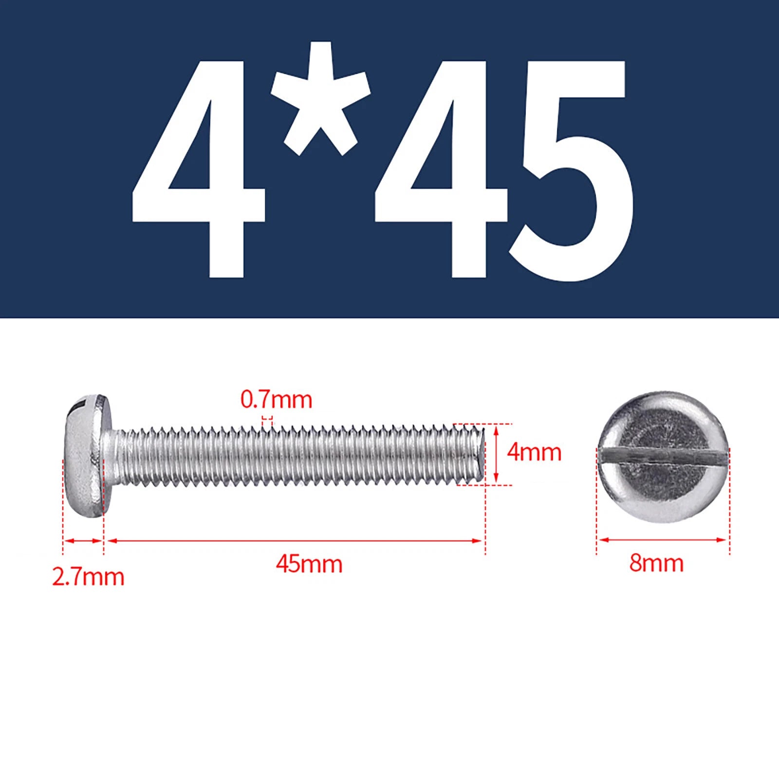 M1.6 to M10 Slotted Cheese Head Machine Screws | A2 Stainless Steel DIN 84