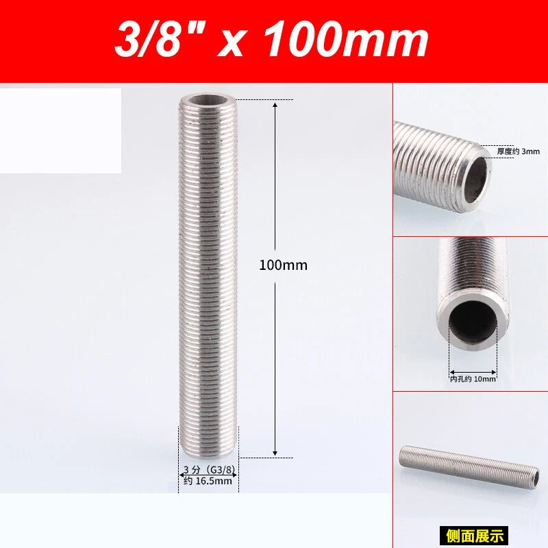 A2 Stainless Steel Male Threaded Rod Connector Stud — Pipe Fitting Bar