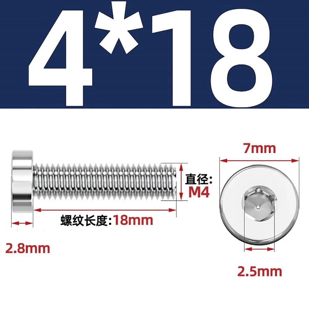 M1.4–M12 Low Head Socket Cap Screws – A2 Stainless Steel, Space‑Saving Design for Tight Clearances