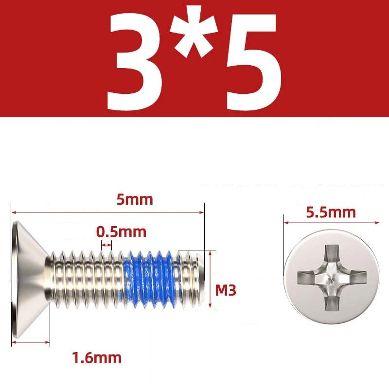 M1.2–M6 Phillips Flat Head Machine Screws | Carbon Steel | Black & Nickel Plated