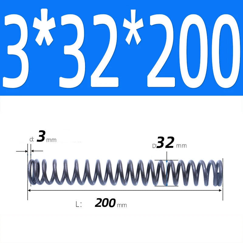 200mm Length Stainless Steel Compression Spring 2 - 4mm Pressure/ Coil Springs