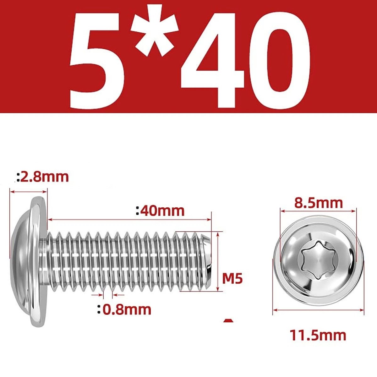 Torx Flanged Button Head Screws — 18 - 8 Stainless Steel, ISO 7380 - 2, M2 to M8 - HomeDIYer