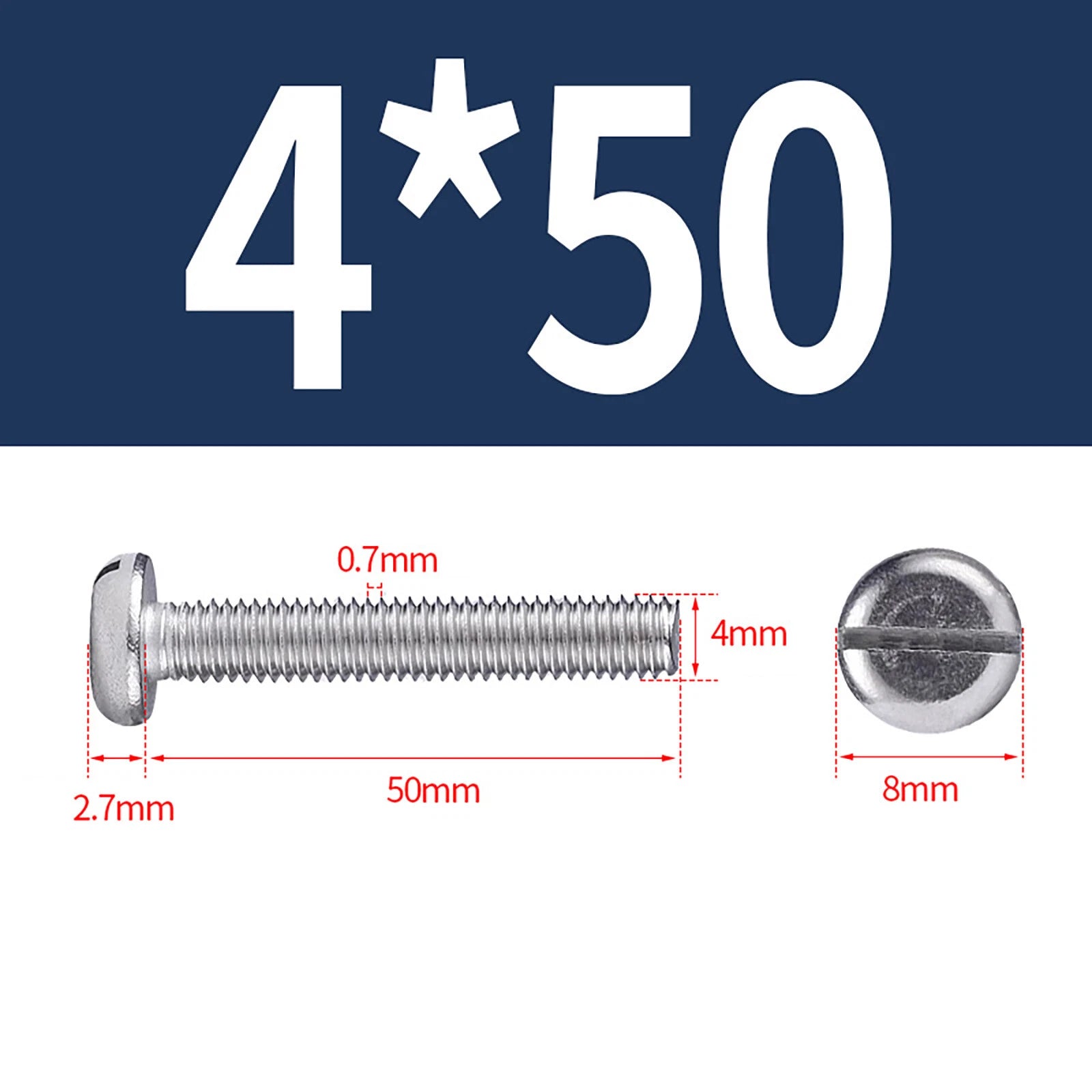 M1.6 to M10 Slotted Cheese Head Machine Screws | A2 Stainless Steel DIN 84