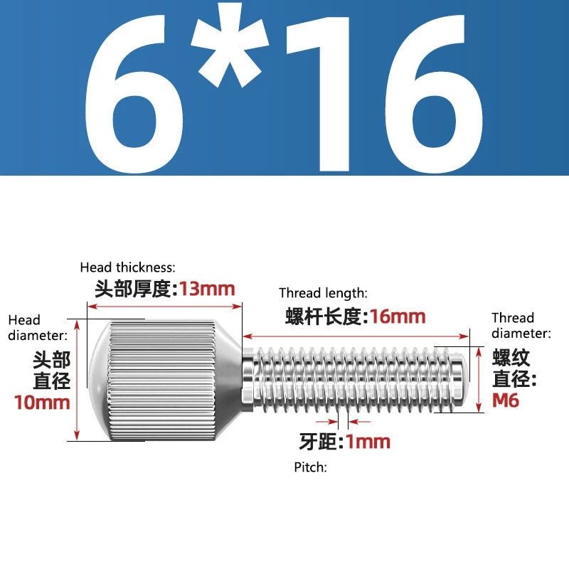 A2 Stainless Steel Knurled Thumb Screws – Small Head, Hand Tighten Fasteners (M2 to M8) - HomeDIYer