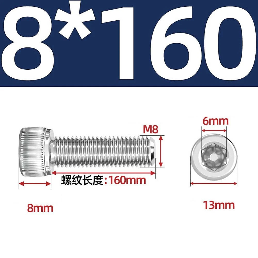 Socket Head Cap Screws – A2 Stainless Steel, M6 to M24, Hex Drive (DIN 912)
