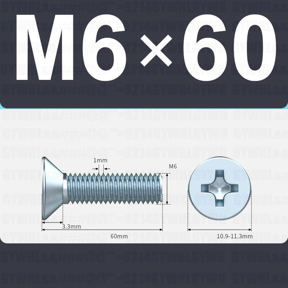 M3–M12 Zinc Plated Phillips Countersunk Machine Screws DIN 965 | Flat Head Bolts