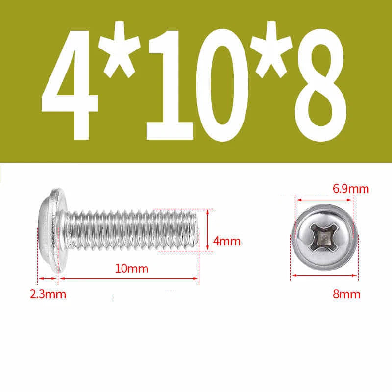 Phillips Flanged Pan Head Machine Screws – 304 / 316 Stainless Steel, Built‑in Washer (3–60mm Lengths)