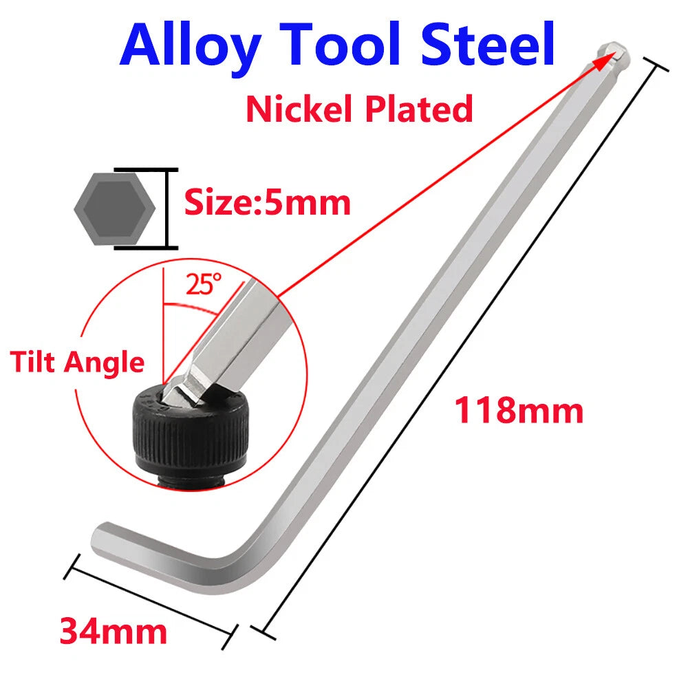 0.7mm-17mm Allen Keys Hexagon Key Hex Wrench Extra Long 5mm 6mm 8mm 10mm 14mm