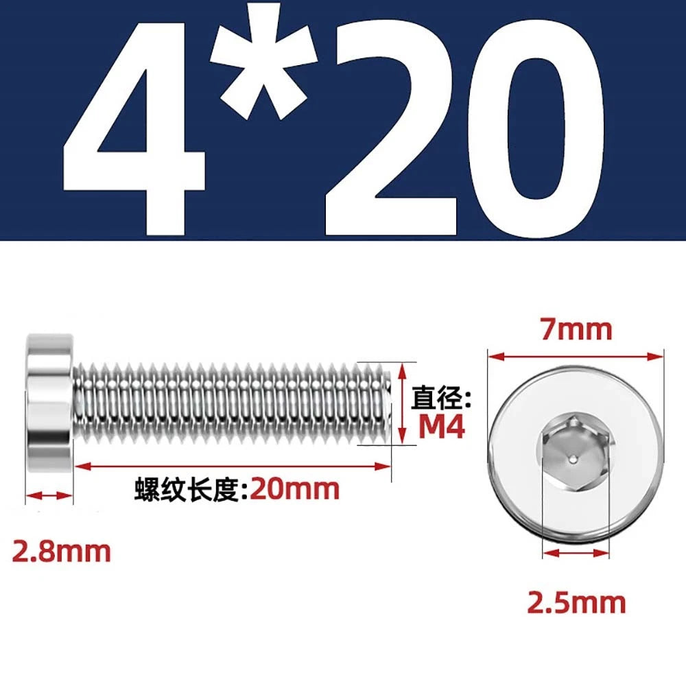 M1.4–M12 Low Head Socket Cap Screws – A2 Stainless Steel, Space‑Saving Design for Tight Clearances