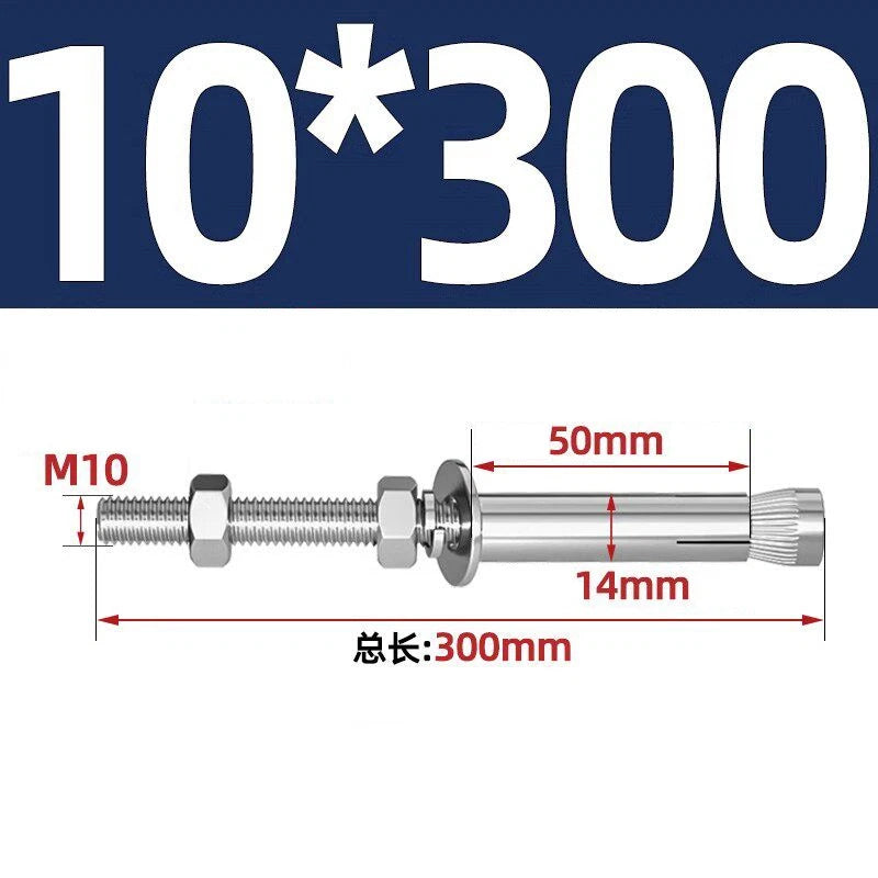 M6-M20 Stainless Steel Concrete Expansion Anchor Bolts – Extra Long