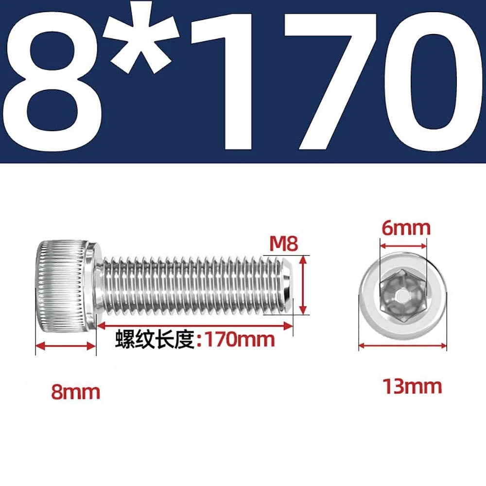 Socket Head Cap Screws – A2 Stainless Steel, M6 to M24, Hex Drive (DIN 912)