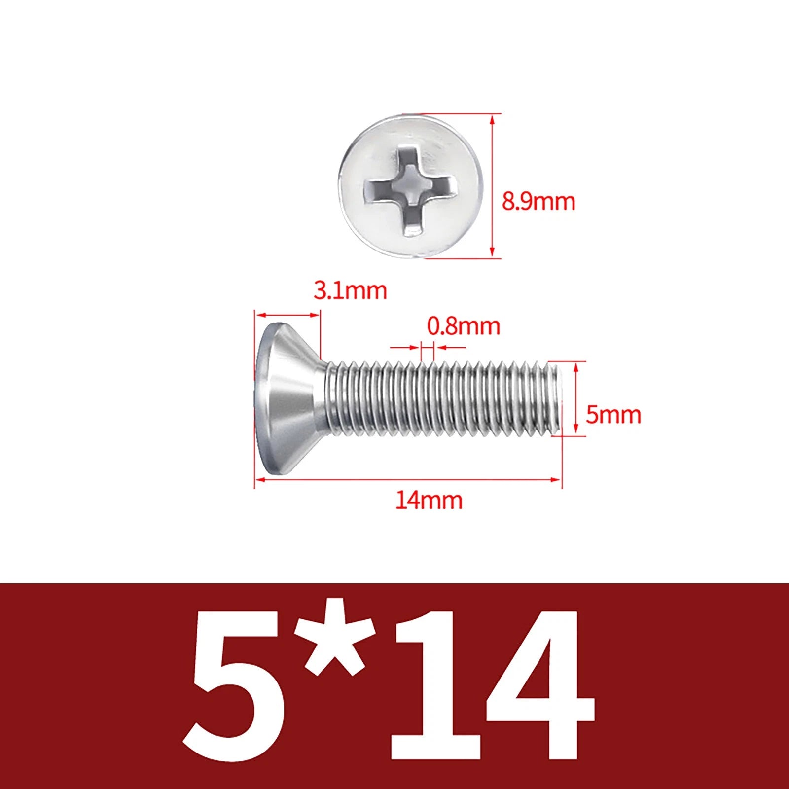 M3–M10 Phillips Countersunk Machine Screws – A2 Stainless Steel, Flat Head, Fully Threaded (3–100mm Overall Length)