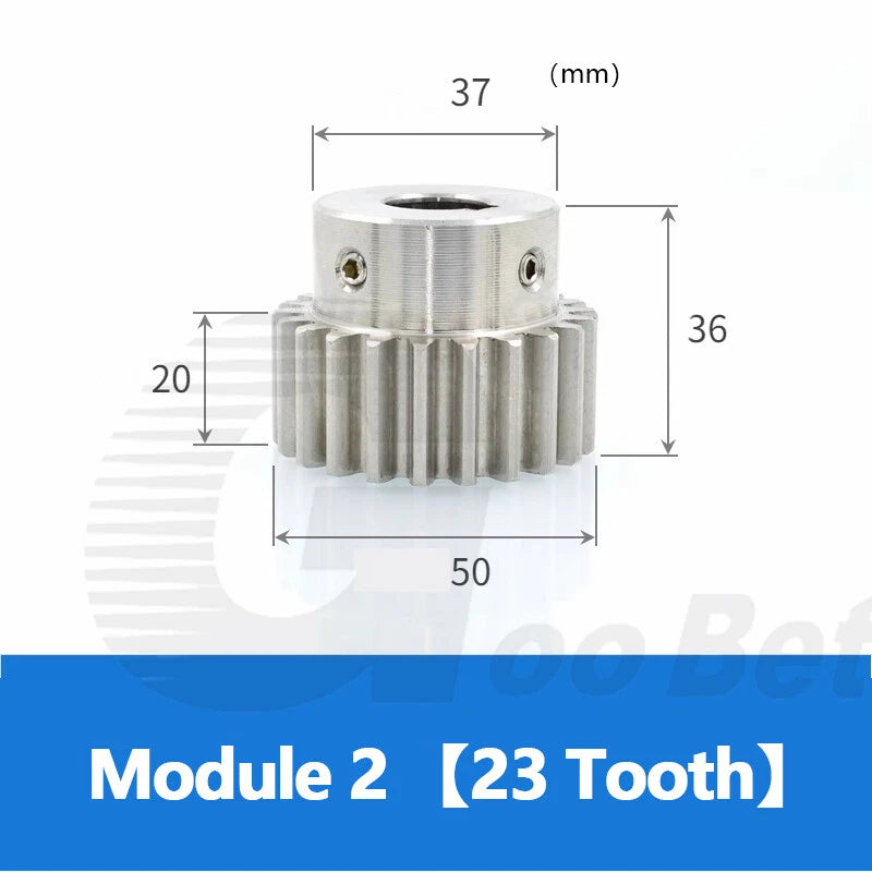 Mod 0.5 1 1.5 2 Precision Spur Gear Stainless Steel with Hub 12 Tooth - 60 Tooth