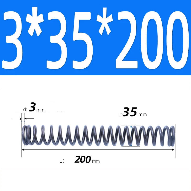200mm Length Stainless Steel Compression Spring 2 - 4mm Pressure/ Coil Springs