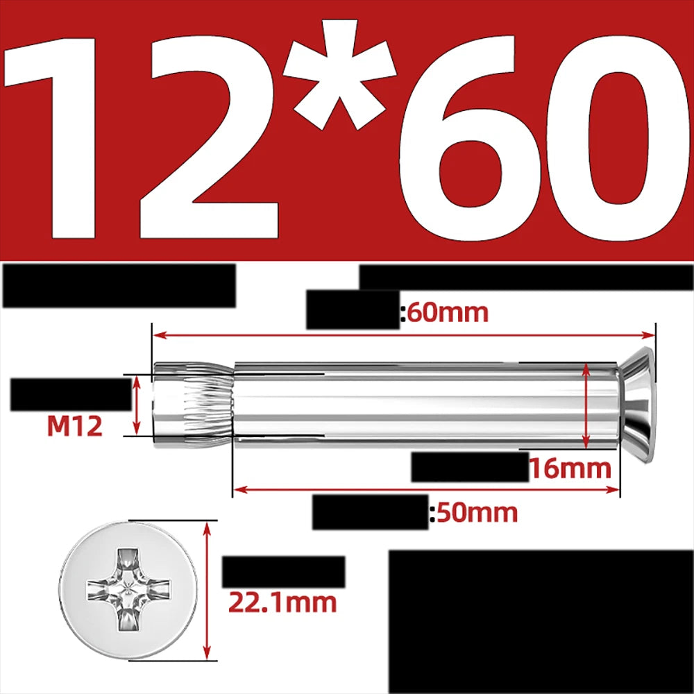 Sleeve Anchor Countersunk Phillips Expansion Bolts M6–M12 | 304/201 SS & Zinc