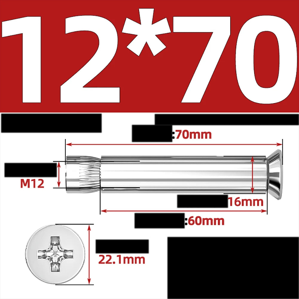 Sleeve Anchor Countersunk Phillips Expansion Bolts M6–M12 | 304/201 SS & Zinc