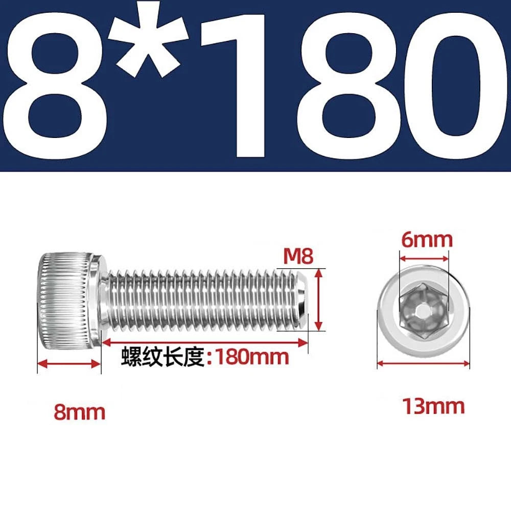 Socket Head Cap Screws – A2 Stainless Steel, M6 to M24, Hex Drive (DIN 912)