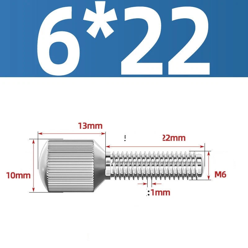 Knurled Thumb Screws – 304 Stainless Steel Small Head Thumbscrew Bolts M2–M8