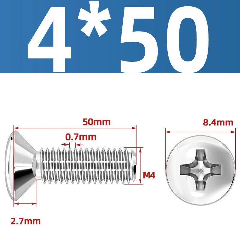 Phillips Oval Head Machine Screws Stainless Steel — M1.6 to M10, All Sizes - HomeDIYer
