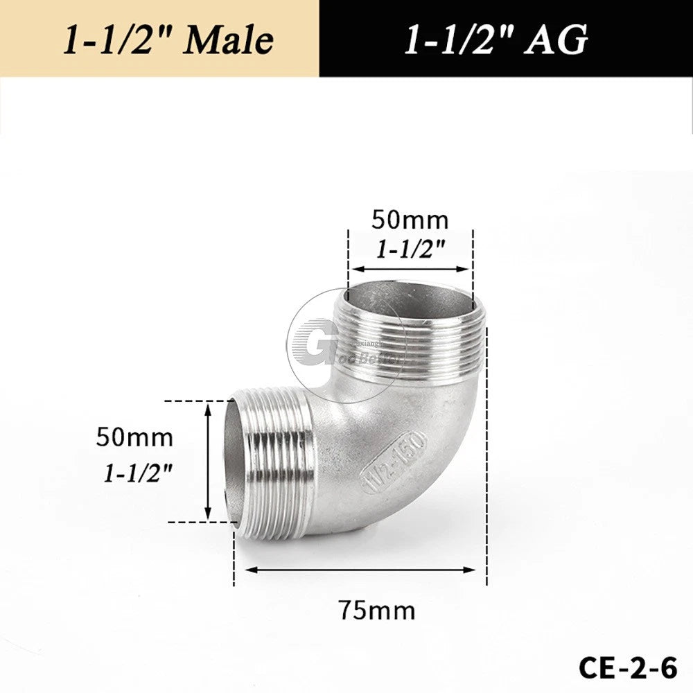 A2 Stainless Steel BSP Reducer Elbow Pipe Fittings | 1/8" to 4" Male Female
