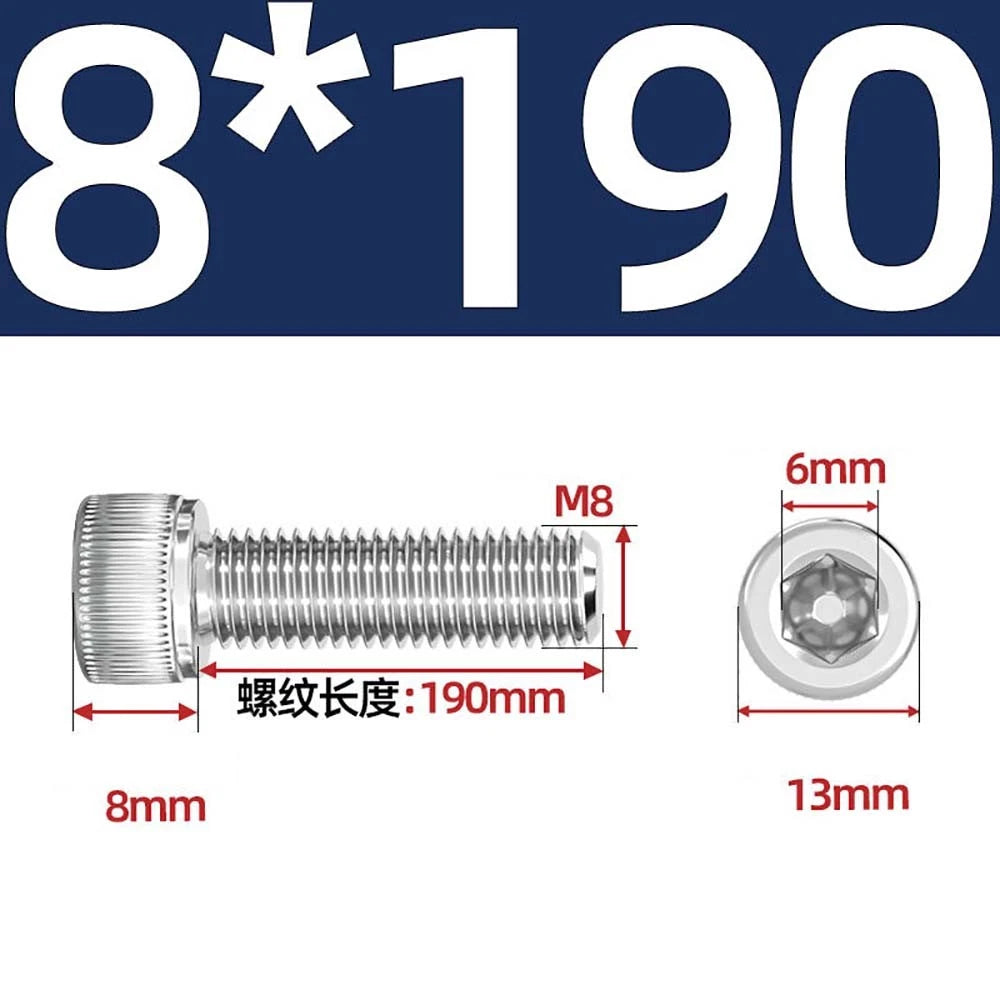 Socket Head Cap Screws – A2 Stainless Steel, M6 to M24, Hex Drive (DIN 912)