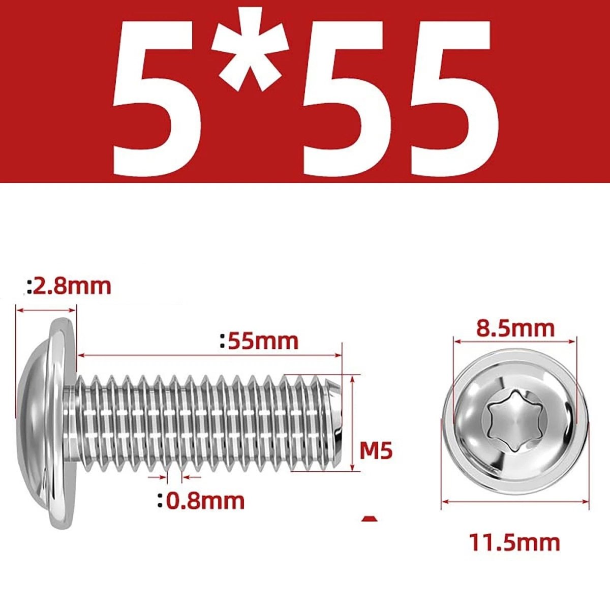 Torx Flanged Button Head Screws — 18 - 8 Stainless Steel, ISO 7380 - 2, M2 to M8 - HomeDIYer