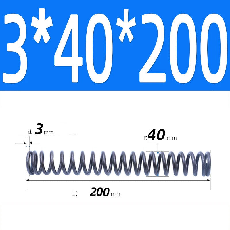 200mm Length Stainless Steel Compression Spring 2 - 4mm Pressure/ Coil Springs