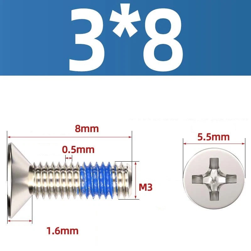 M1.2–M6 Phillips Flat Head Machine Screws | Carbon Steel | Black & Nickel Plated