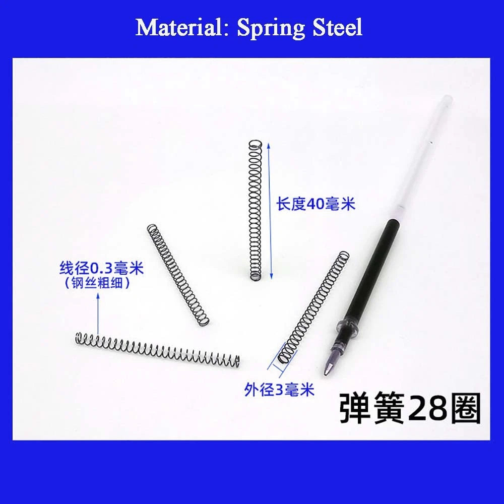 Spring Steel Small Compression Spring 0.2/0.3/0.4mm Wire Diameter 3-50mm Length