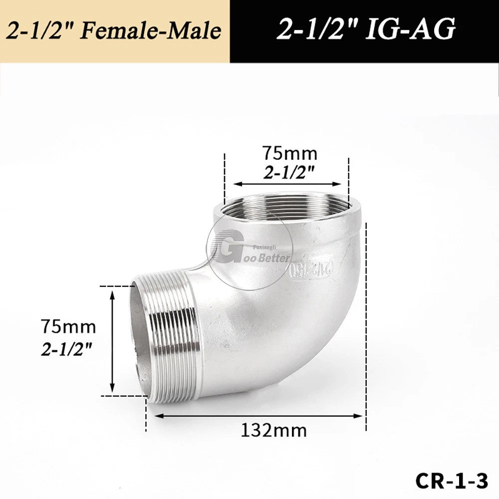 A2 Stainless Steel BSP Reducer Elbow Pipe Fittings | 1/8" to 4" Male Female