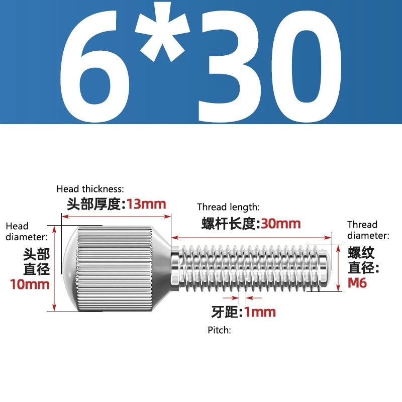 A2 Stainless Steel Knurled Thumb Screws – Small Head, Hand Tighten Fasteners (M2 to M8) - HomeDIYer