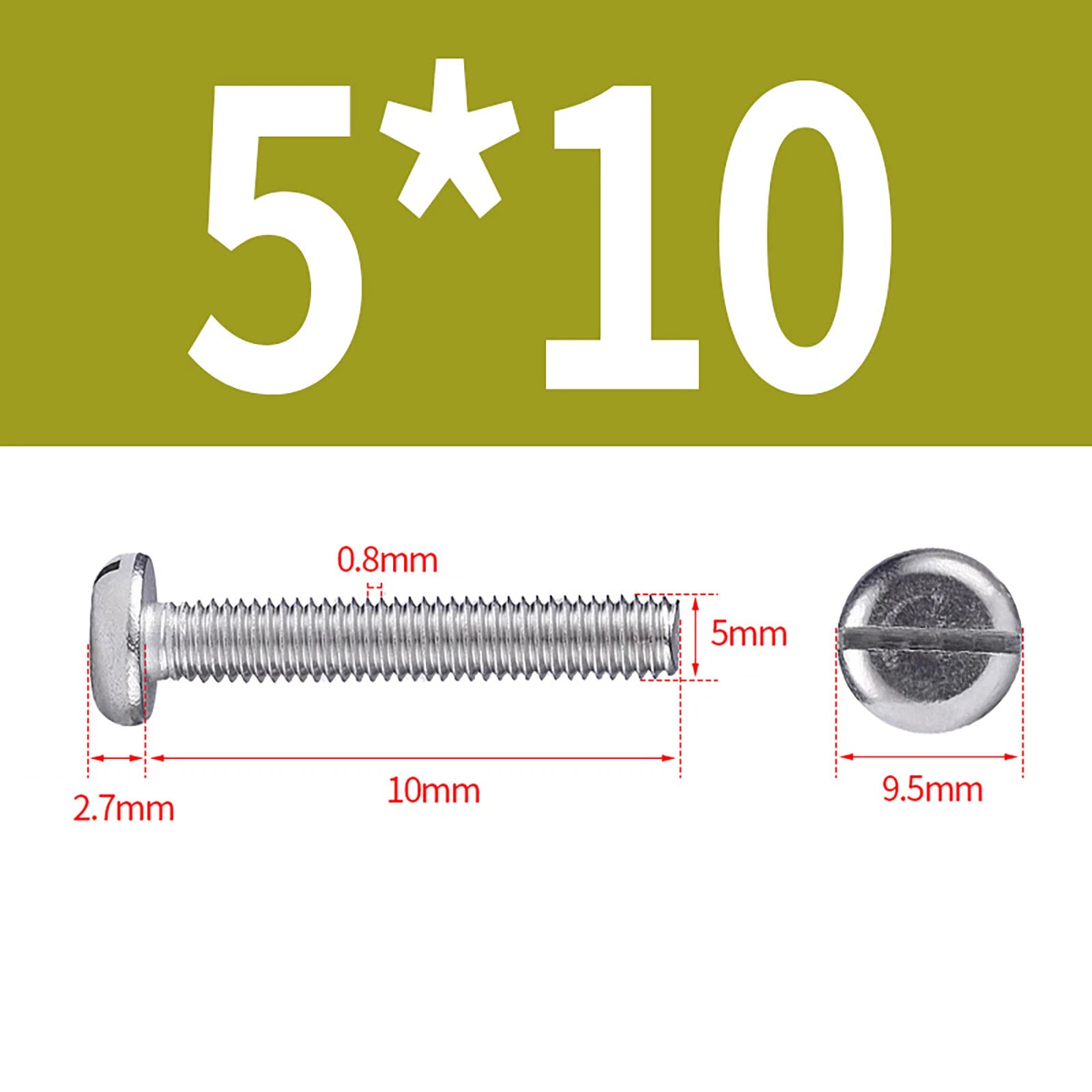 M1.6 to M10 Slotted Cheese Head Machine Screws | A2 Stainless Steel DIN 84